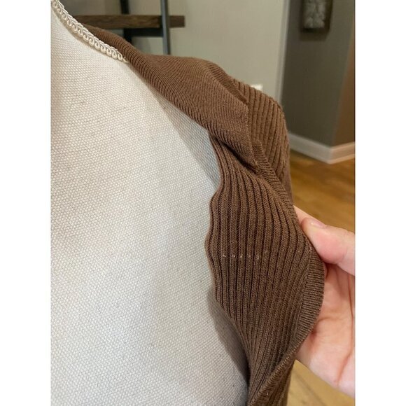 Bardot Collar Knit Dress Chocolate Womens Size Large - Picture 11 of 14